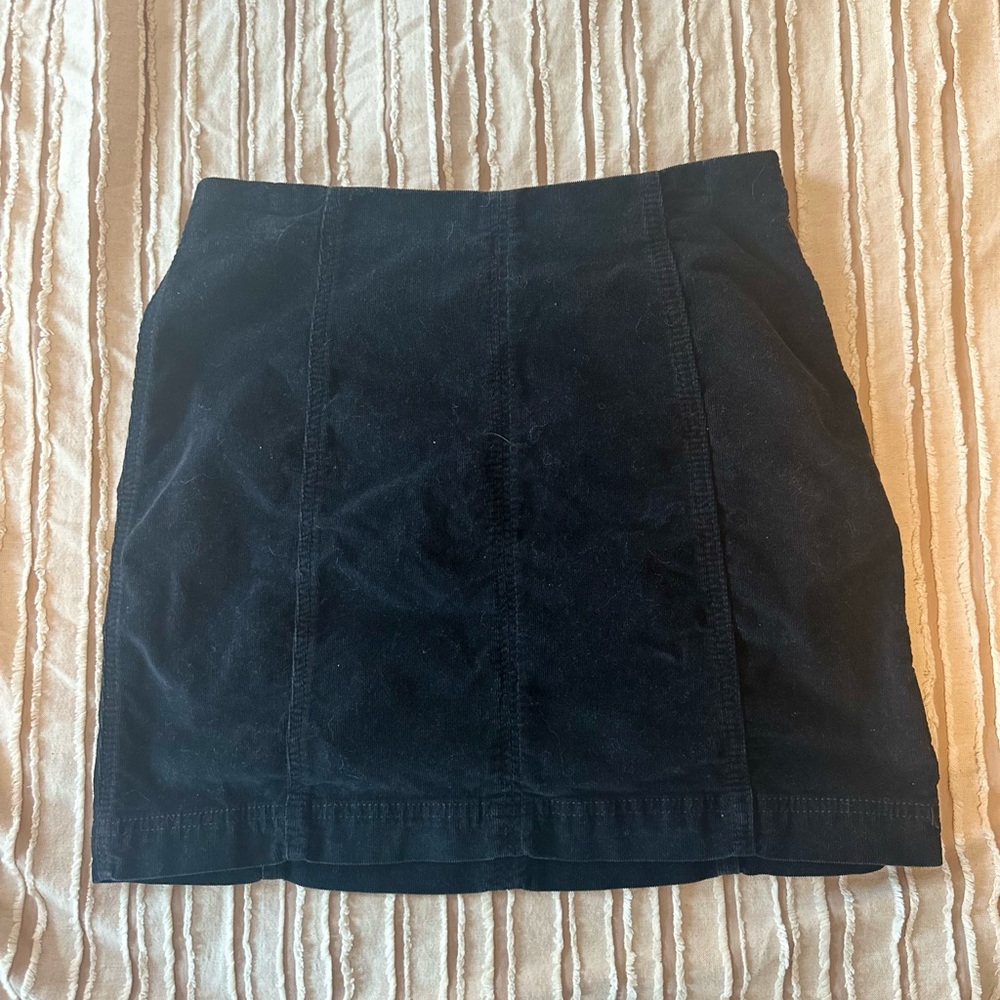 Black Corduroy Skirt